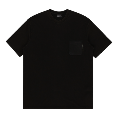 BOXY FRENCH TERRY POCKET TEE - Black