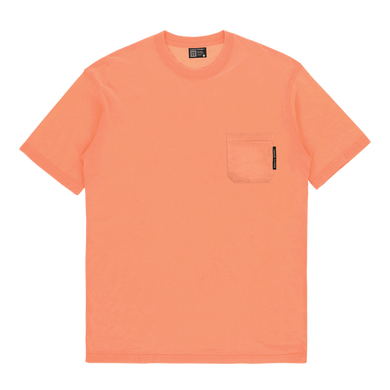 BOXY FRENCH TERRY POCKET TEE - Washed Tangerine